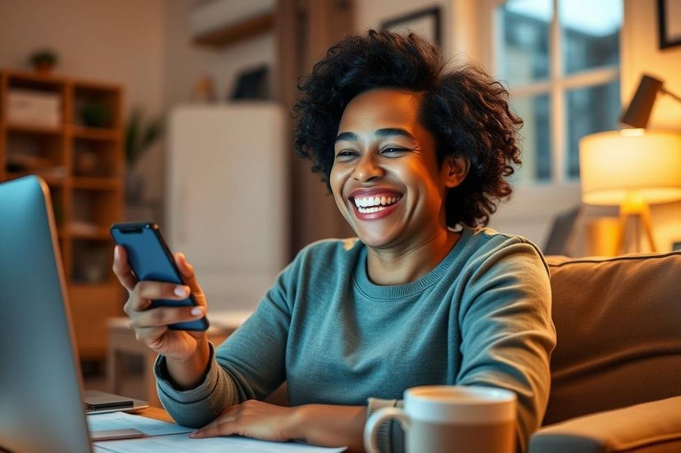 Contribuinte satisfeito ao receber notificação de restituição.