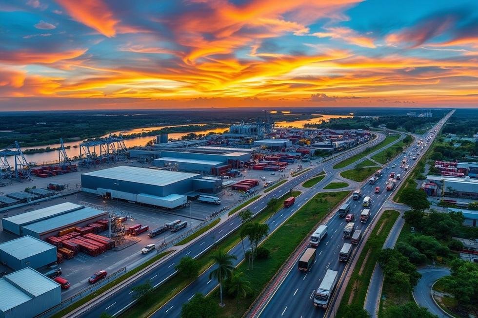 Zona Franca de Manaus, um hub industrial importante.