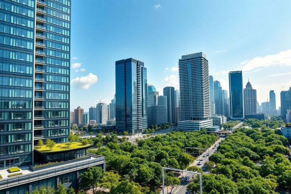 Cenário urbano representando oportunidades de investimento imobiliário.